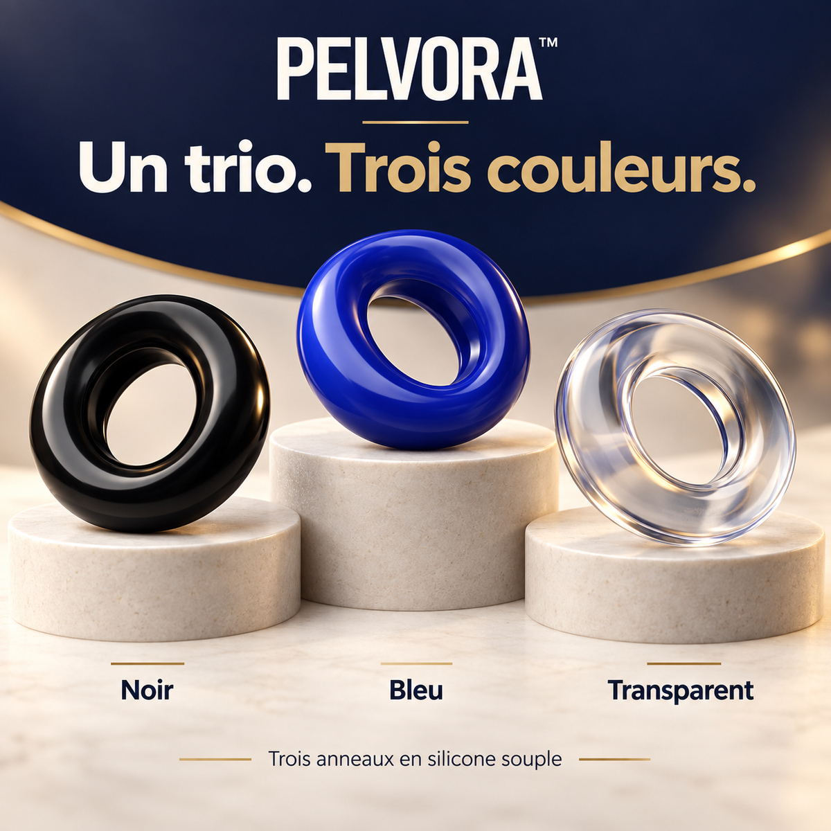 PELVORA Ring · drei Farben